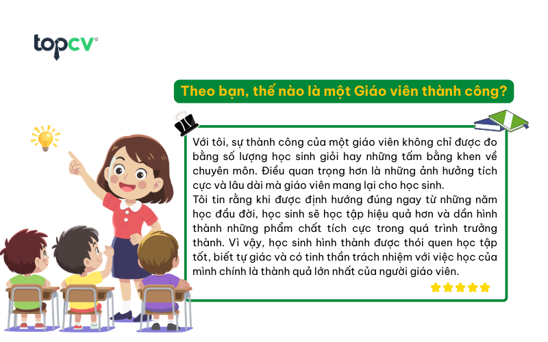 Câu hỏi phỏng vấn Giáo viên tiêu học 